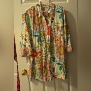 Cotton floral onsie shorts